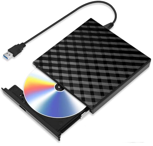 XIAOXIN Grabadora DVD Externa USB 3.0, Ultra Delgado CD/DVD +/-RW Drive, Lector DVD Externo para PC, Laptop, MacBook Pro/Air, Windows 11/10/8/7/XP/Vista/Linux/Mac OS