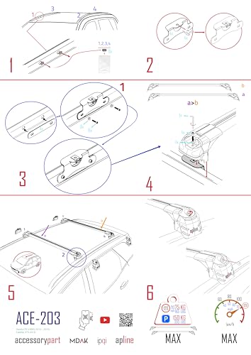 Barres de toit Honda Pilot 2016-2022 railing porte-bagages auto - 7