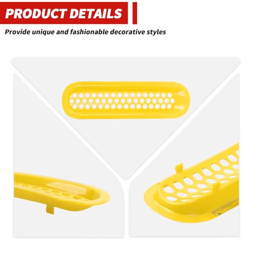 Image of Yellow for JK Front Grille Inserts Grill Mesh Clip-on Trim Covers fit for Jeep Wrangler JK & JKU 2007-2017 Exterior Accessories