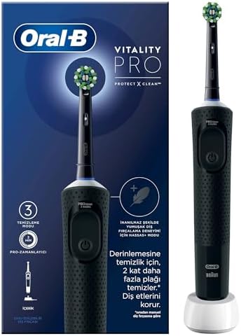 Oral-B Şarjlı/Elektrikli Diş Fırçası Vitality Pro Siyah Koruma ve Temizlik - Görsel 2
