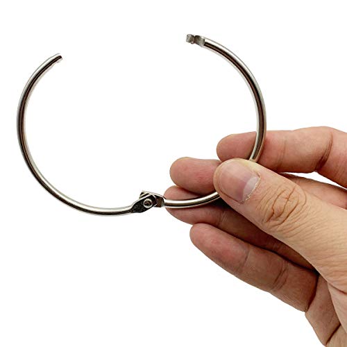 Ktojoy B011 2 Inch (15 Pack) Loose Leaf Binder Rings, Nickel Plated Steel Binder Rings,Keychain Key Rings, Metal Book Rings,Silver thumb #2