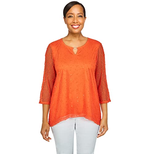 Haut popcorn petite fluide tangerine taille PS anti-plis avec collier