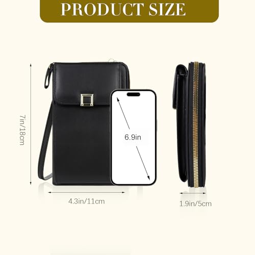 Small Crossbody Bags for Women, PU Leather Phone Purse Wallet, Mini Crossbody Purse with Adjustable Shoulder Strap2
