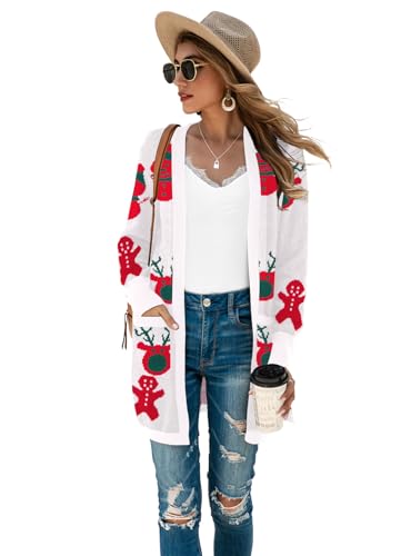 Image of TASAMO Cardigan Sweaters for Women Long Sleeve Open Front Casual Knit Fall Coat Oversized Soft Outwear with Pockets