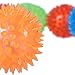Relaxdays LED Igelball, 12er Set, blinkende Leuchtbälle in 4 Farben, mit Noppen, LED Flummis für Kinder, Ø 6,5 cm, bunt