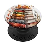 Fall Book Stack Autumn Leaves Reading Designs
