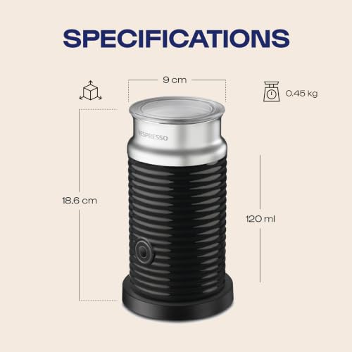 Nespresso Aeroccino 3 Milk Frother, Black, Steel - image 7