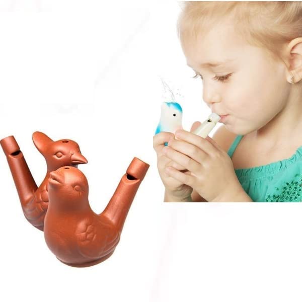 Image of Clay Bird Water Whistle - Set of 4