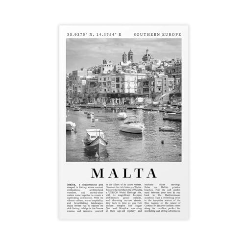 Bateau de mer de Malte impression sur toile deco murale salon 50x76
