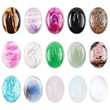 1 BOÎTE 15 STYLES DE CABOCHONS DE PIERRES GEMMES: Il y a 15 cabochons de pierres précieuses de couleurs et de matériaux différents dans la boîte, chaque pierre 1 pc. La pierre de cristal est la meilleure pour la guérison et l'équilibrage des chakras, énergie positive, méditation, sommeil profond.