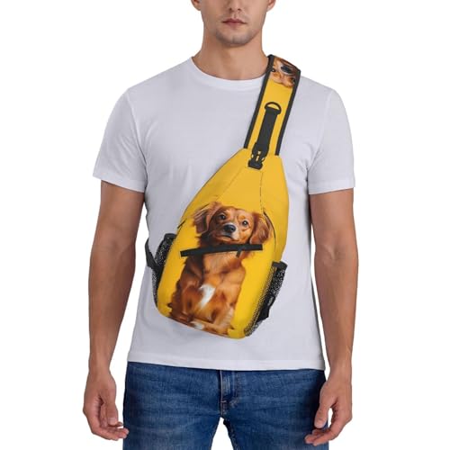 Mochila Bandolera Unisex con Diseño Golden Retriever miniatura 7