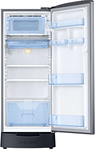 Image of Samsung 192 L 3 Star Direct Cool Single Door Refrigerator(RR20N182ZS8 /HL, RR20N282ZS8 /NL, Elegant Inox, Base Stand with Drawer, Inverter Compressor)