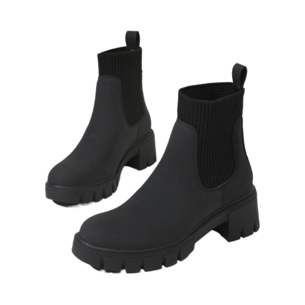 Rave Platform Boots Goth Cowgirls Cowboys Plus Size Short Chelsea Combat Booties Emo Grunge Shoes - Neutral Retro