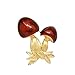 Produktbild HAPPY LEMON Besondere Bekleidungszubehör Hübsches Art und Weise umweltfreundliche Zink-Legierung Schmuck hochwertigen Tropf Brosche europäischen und amerikanischen Pilz Brosche 3-Pack Mehr Stil