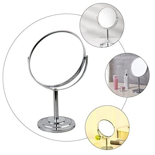 Espejo de maquillaje FOMIYES con luz LED y doble cara miniatura 4