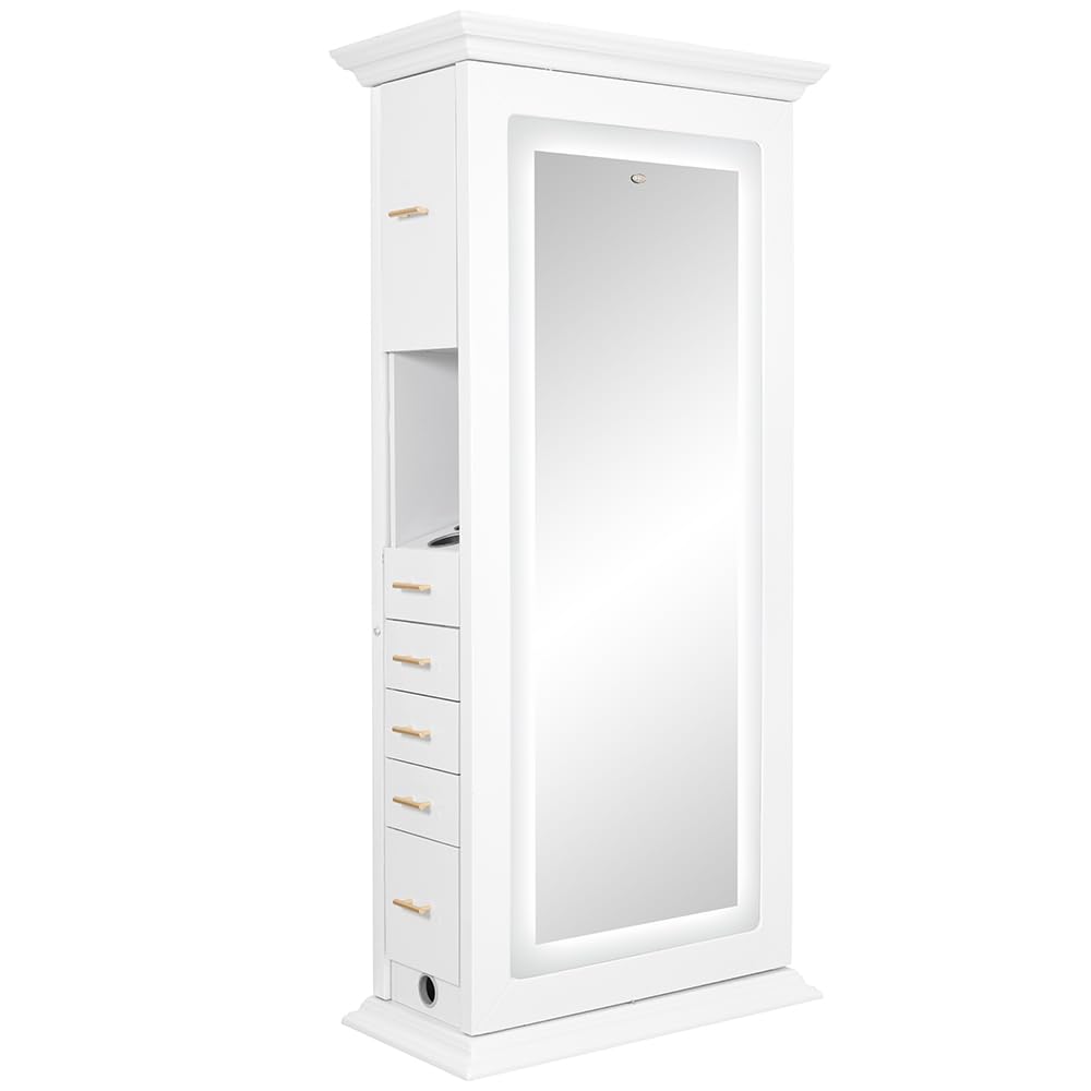 Dir Salon Led Lighted Double Sided Styling Station Beauty Salon Styling Mirror ADONIS