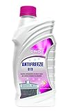 Líquido anticongelante concentrado de color rojo y adecuado para todos los vehículos con protección de hasta -70 °C