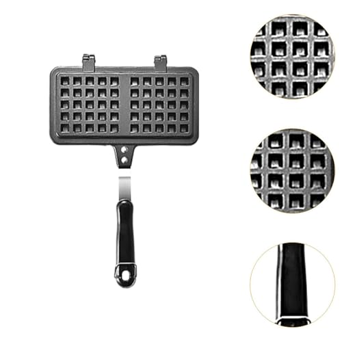 Waffle Pan Maker Waffle Pan Portable with Handle Camping Waffle Maker Waffle Maker for Home Breakfast Machine Cake - Image 4