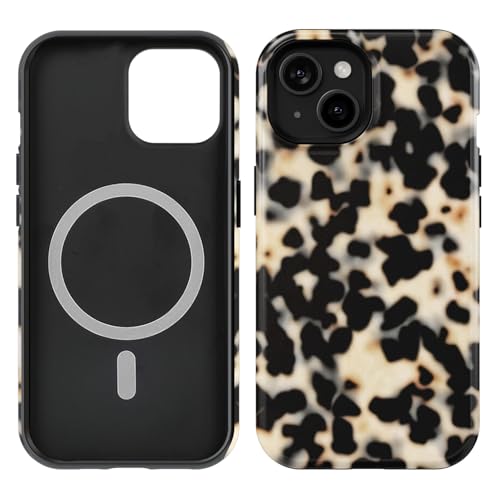 Obbii Compatible with iPhone 15/14/13 Case [8 ft Drop Tested] Compatible with MagSafe - Cute Tortoise Shell Mag Series Cases for Women Girls (iPhone 15/14/13 6.1')