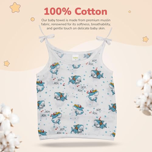 Image of BAYBEE New Born Baby Clothes Muslin Cotton Dress for Kids | Soft, Breathable Half Pant Set | Unisex, Comfortable & Stylish | Perfect for Sensitive Skin | Baby Shower Gift (Pack of 5) (Multi, XS)