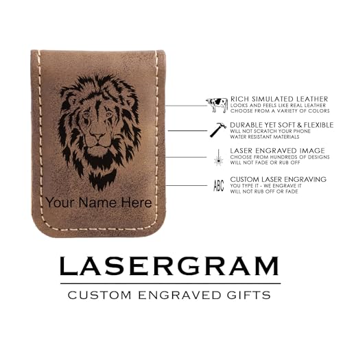 LaserGram Slim Magnetic Money Clip, Low Wing Airplane, Personalized Engraving Included (Rustic)3
