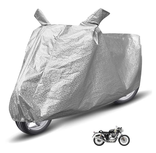 Image of Auto Hub Waterproof Bike Cover Compatible with RE Continental GT 650 Dustproof, UV Protection Two Wheeler Bike Continental GT 650 Cover - Metallic Silver
