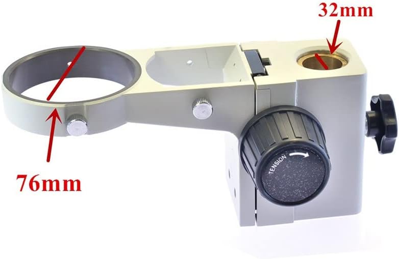 Miniatura 2 de ZTBH Kit de accesorios para microscopio, soporte ajustable para microscopio, soporte de cabeza de microscopio de ajuste de metal, soporte de 2.992in