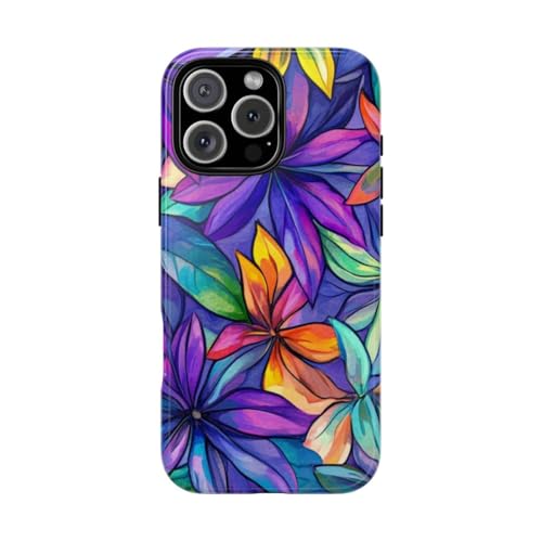 Coque fleurie iPhone 16 Pro Max aquarelle pour illuminer votre style au quotidien