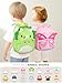 mibasies Toddler Backpacks for Girls 2-4: Cute Butterfly Plush Backpack -3D Animal Cartoon Mini Travel Bag -10 inch Backpack Leash for Toddlers 1-3
