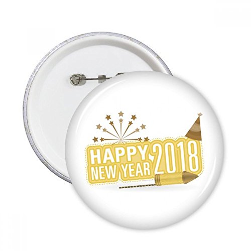 Badge Bonne Année et feux d'artifice étoilés pour personnaliser les tenues de réveillon M