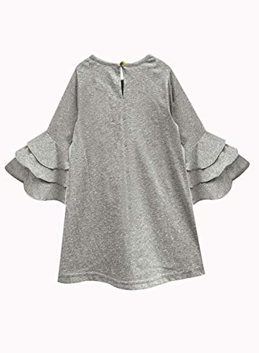 Image of A.T.U.N. (ALL THINGS UBER NICE) Girls Cotton A-Line Knee Length Long Sleeve Casual Dress