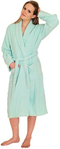NDK New York Women's and Men's Terry Cloth Bath Robe 100% Cotton