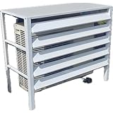 エアコン室外機カバー ラック 遮光 省エネ 節電 ベランダ 庭 おしゃれ 大型 (オフホワイト, 45度斜面タイプ)