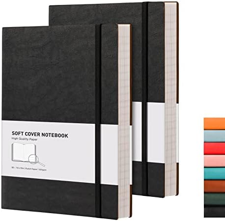 RETTACY Composition Notebook 2 Pack - B5 College Ruled Notebooks with 408 Pages Total,Thick Ruled Paper-100gsm,7.6'' X 10''