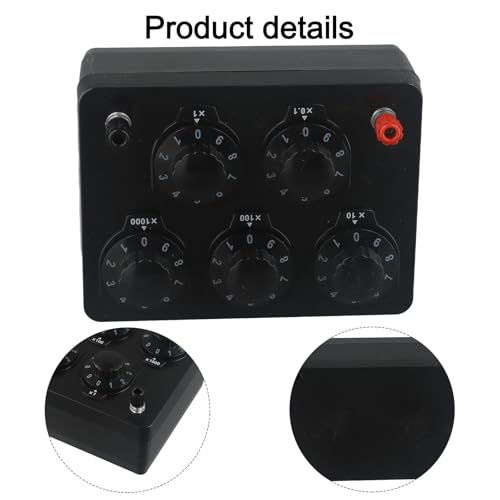 LatoYard 0-9999.9 Ohm Variable Decade Boîte de résistance 5 gammes commutables Unité de résistance Expériences de laboratoire 170 x 135 x 72 mm – vue 3