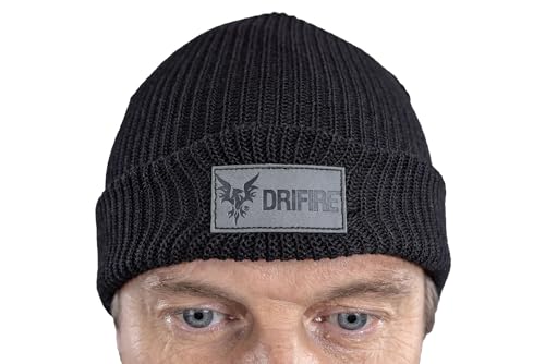 Image of DRIFIRE FR Winter Beanie, Flame Resistant Knit Cold Weather Hat, Black