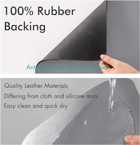 Image of Kitchen Dish Drying Mat - Super Absorbent Water Soaking Dish Dry Mat for Utensils, Plates & Kitchen Countertop (40x30)
