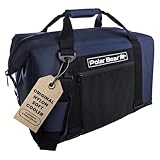 Polar Bear Coolers - Nylon Line - Quality Like No Other from The Brand You Can Trust - See Touch & Feel The Polar Bear Difference - Patent Pending - 24 Pack Navy