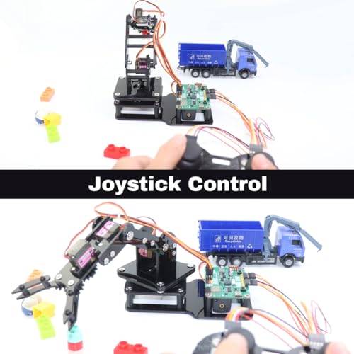 SIYEENOVE Smart Robot Arm for Arduino & ESP32-C3 4DOF Programmable Robotic Arm Building Kit with Joystick/Web App Control for Beginner & Hobbyists, STEM Educational Desktop Mini Arm Easy to Assemble - Image 6