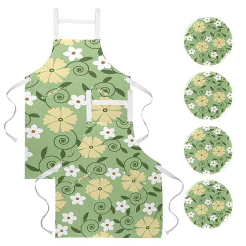 Tablier de serveuse ajustable avec broches pour cuisine et nettoyage de la maison