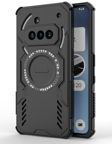 Image of Back Cover Case for Nothing Phone 3a 5G | 360 Protection Mobile Phone Case Mag-Safe | Camera Protection | Back Cover for Nothing Phone 3 a 5G / 3a 5+G - Black TPU+PC