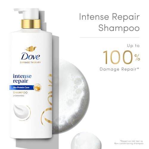 Image of Dove Intense Repair Shampoo 650 ml || Repairs Dry and Damaged Hair || Strengthening Shampoo for Smooth & Strong Hair