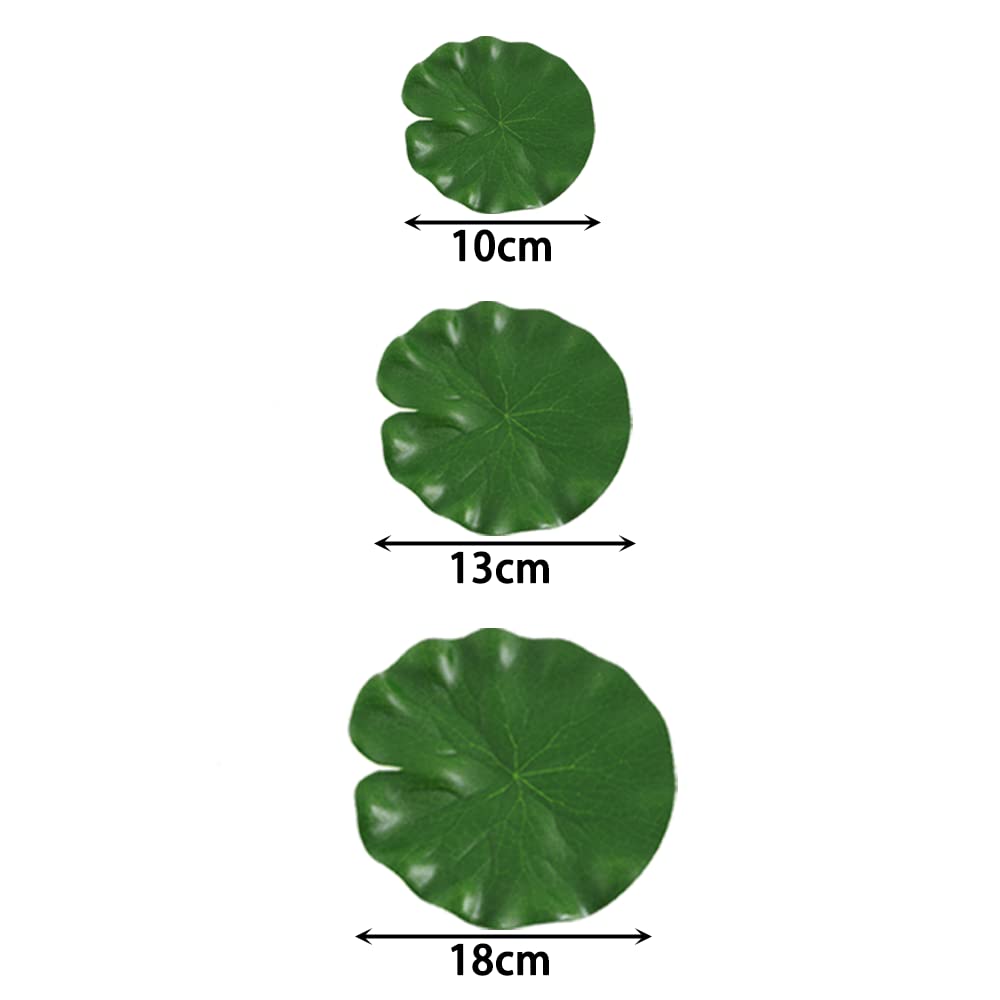 Amazon.co.jp: 12枚 蓮の葉 造花 グリーン 人工蓮葉 スイレンパッド