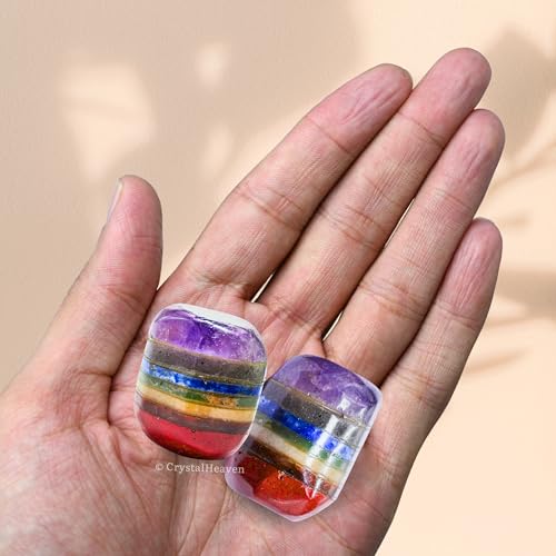Image of Crystal Heaven Certified Chakra Healing Tumbled Stone,Natural Polished Crystals For Diy Crafts,Manifestation,Meditation,Pooja Feng Shui And Reiki Healing(30 Grams)