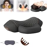Generico Massaggiatore Per Il Collo 3in1, Relief Massager For Neck, Cuscino Cervicale Con Calore E Trazione, Massaggio Profondo Rilassamento, Alleviare Dolore Muscolare&Tensione (Black)