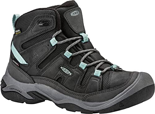KEEN Women's Circadia Mid Heigh Polar Insulated Waterproof Hiking Boots, Black/Cloud Blue, 9 | Image 2