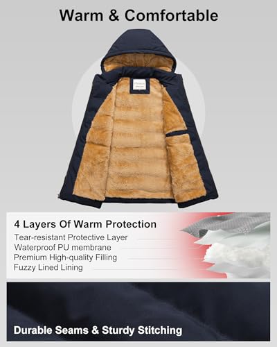 Chrisuno Men's Winter Vest Lightweight Warm Sleeveless Jacket Fleece Lined Quilted Puffer Vests with Removable Hood3