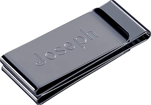 Visol Personalized Trifold Stainless Steel Money Clip with Free Engraving