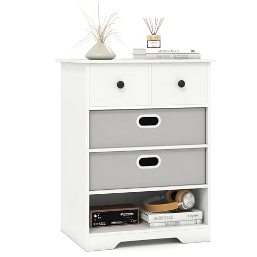 GOPLUS Cómoda con 4 Cajones