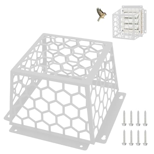MCCKLE Dryer Vent Bird Guard Cover, Heavy-Duty Steel 7"x7"x5", Fits